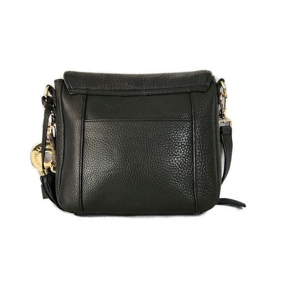 Isaac Mizrahi Bridgehampton Women's Black Pebbled Leather Crossbody - Picture 2 of 6